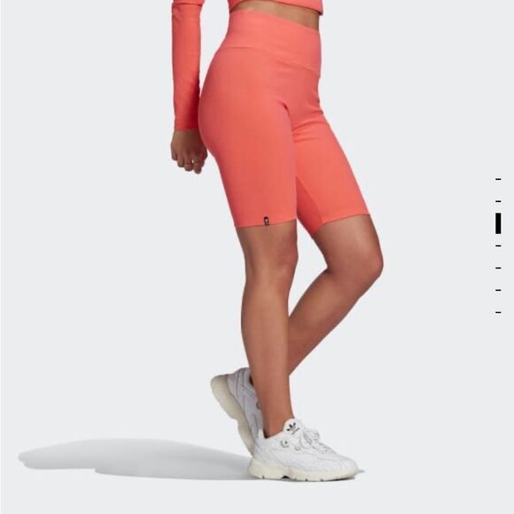 ADIDAS TWO RIB HIGH RISE TIGHT SHORTS XS NWT - Picture 3 of 9